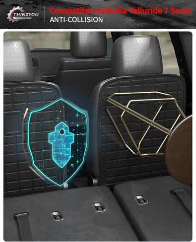 Back Seat Cover Protector Compatible with 2020-2025 Kia Telluride 7 Seats Cargo Mat Kick Mat TPE All Weather Backrest Mats 2024 Telluride Accessories (2nd Row Backrest Mats) in Saudi Arabia