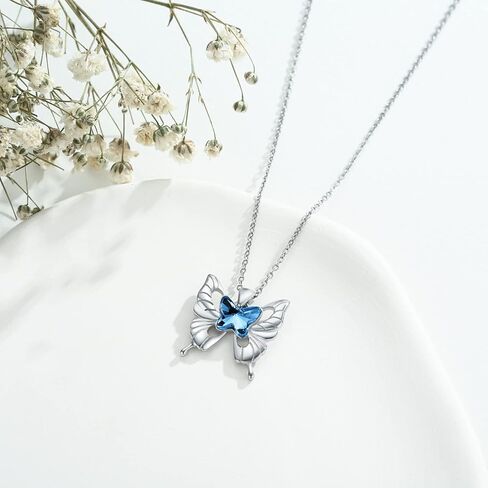 Dolphin/Turtle/Mermaid/Butterfly/Owl Necklace 925 Sterling Silver Hawaii Ocean Animal Pendant Necklace,Ocean Animal Jewelry Birthday Gifts for Women Girls in Saudi Arabia