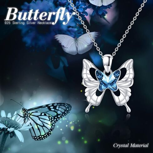 Dolphin/Turtle/Mermaid/Butterfly/Owl Necklace 925 Sterling Silver Hawaii Ocean Animal Pendant Necklace,Ocean Animal Jewelry Birthday Gifts for Women Girls in Saudi Arabia