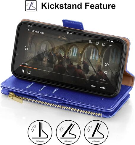 Antsturdy Samsung Galaxy A53 5G case Wallet with Card Holder for Women Men,Galaxy A53 5G Phone case RFID Blocking PU Leather Flip Shockproof Cover with Strap Zipper Credit Card Slots,Beige in Saudi Arabia