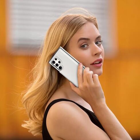 حافظة HianDier لهاتف Samsung Galaxy S24 Ultra مع حامل بطاقات ومحفظة للنساء والرجال من الجلد بمسند وغطاء واقٍ وإغلاق مغناطيسي مقاوم للصدمات لهاتف Samsung Galaxy S24 Ultra - أبيض in Kuwait