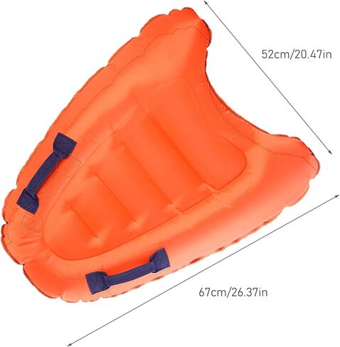 لوح سباحة قابل للنفخ، لوح سباحة محمول بمقابض، ألواح مساعدة لتعلم السباحة، لوح عائم لركوب الأمواج للشاطئ وحمام السباحة (برتقالي) in Kuwait