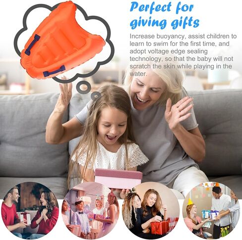 لوح سباحة قابل للنفخ، لوح سباحة محمول بمقابض، ألواح مساعدة لتعلم السباحة، لوح عائم لركوب الأمواج للشاطئ وحمام السباحة (برتقالي) in Kuwait