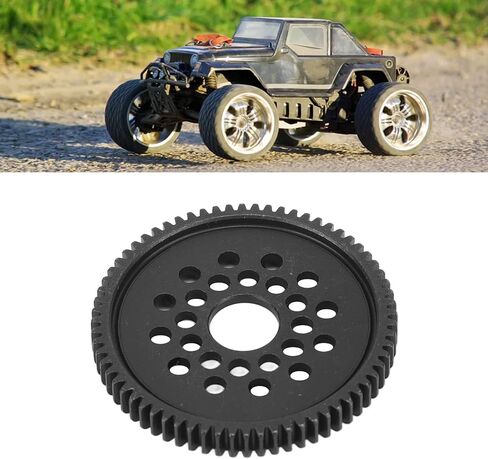 High Speed Spur Gear, Steel Metal Black Large Remote Car Spur Gear Pinion Conversion Kit for Tamiya TT‑02 68T Upgrades Parts Accessories Steel Gear in Saudi Arabia