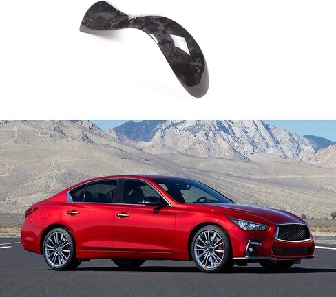 Real Carbon Fiber Gear Shift Knob Head Cover Compatible with Infiniti Q50 Q60 2014-2019,Car Gear Lever Protective Shell Decorative Sticker Accessories (Forging Pattern) in Saudi Arabia