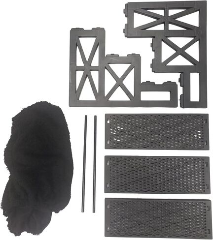 ZENVY Pet Steps | 3-Step Non-Slip Fleece Covered Pet Steps for Small Dogs and Cats (Black) in Kuwait