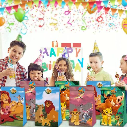 24 عبوة من أكياس هدايا حفلات الأسد كينج وأكياس الحلوى ومستلزمات حفلات أسد كينج وديكور حفلات أعياد الميلاد in Kuwait