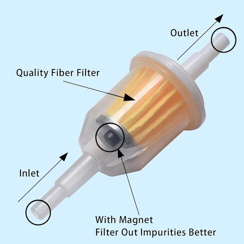 10 PCS Car Fuel Filters, ABS Motorcycle Gasoline Filter Cup, Universal Durable Automotive Fuel Line Filter Accessories for Motorcycle ATV Quad Go Karts Scooter OEM #3283093 (Orange #L) in Saudi Arabia