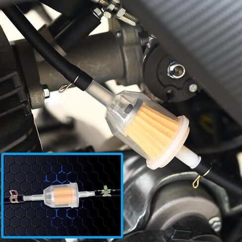10 PCS Car Fuel Filters, ABS Motorcycle Gasoline Filter Cup, Universal Durable Automotive Fuel Line Filter Accessories for Motorcycle ATV Quad Go Karts Scooter OEM #3283093 (Orange #L) in Saudi Arabia