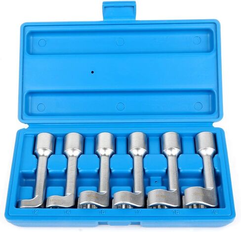 SCITOO Automotive 6pcs 1/2" Drive Diesel Fuel Injector Line Injection Socket Set 12 14 16 17 18 19mm Compatible for Most Diesel Engines in Saudi Arabia