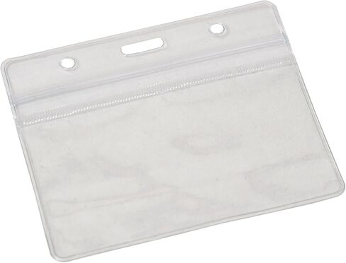Lanyard Neck Strap with a Flexible Ziplock ID Cardholder, Includes Horizontal ID Card Name Badge Holder - All Plastic in Saudi Arabia