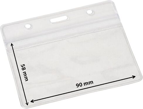 Lanyard Neck Strap with a Flexible Ziplock ID Cardholder, Includes Horizontal ID Card Name Badge Holder - All Plastic in Saudi Arabia