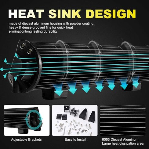 TURBO SII 20 in LED Light Bar W/2pcs Spot Pods Cubes Switch Harness for Tractor Boat Utv Golf Cart Ford Polaris RZR Ranger Honda ATV Gmc Yukon Pickup Tacoma Am Commander 4Wheeler Yamaha Suburban in Kuwait