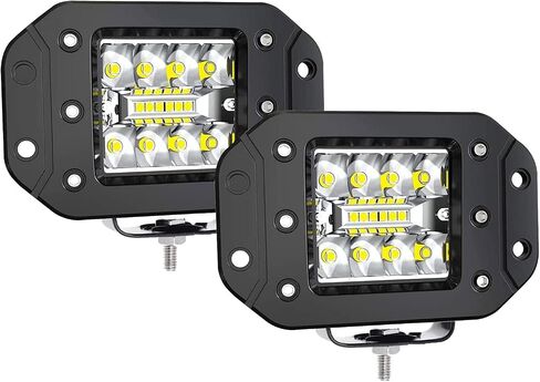 LED Light Pods, ELELION 4 Inch 42W Flush Mount Led Pods for Truck, Spot Flood Combo Side Shooter Led Pods Light for Off-Road Boat Tractor SUV, IP67 Waterproof , 2PCS in Saudi Arabia