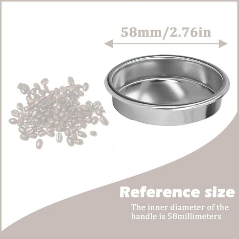 58mm Backflush Inser, Backflush Filter Espresso, Stainless Steel Back Flush Blind Filter Basket Fits for Breville Gaggia Classic and other Espresso Machines Espresso Cleaning Disc (1-Piece Set) in Saudi Arabia