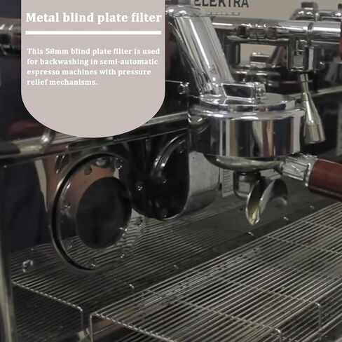 58mm Backflush Inser, Backflush Filter Espresso, Stainless Steel Back Flush Blind Filter Basket Fits for Breville Gaggia Classic and other Espresso Machines Espresso Cleaning Disc (1-Piece Set) in Saudi Arabia