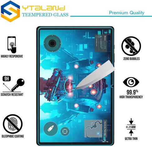 واقي شاشة زجاجي من Ytaland لهاتف Samsung Galaxy Tab S9 / S8 / S7 مقاس 11 بوصة، غطاء فيلم زجاجي مقوى مضاد لبصمات الأصابع وخالي من الفقاعات in Kuwait