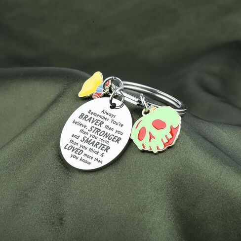 AKTAP Poison Apple Keychain Halloween Evil Queen Gift Snow Princess Jewelry for Women Girl (Poison Apple Keychain) in Saudi Arabia