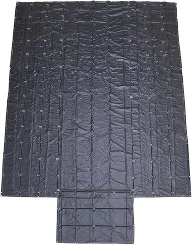 US Cargo Control Lightweight Lumber Tarp - 20 Feet x 28 Feet with 6 Foot Drop and Flap - Durable Protection for Your Flatbed Trailer Cargo - 14 Ounce Black Tarp for Flatbed in Saudi Arabia