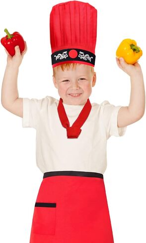 Kids Hibachi Chef Hat Teppanyaki Tall Chef Cap With Hachimaki Headband Tie Apron for Hibachi Birthday Party Costume in Saudi Arabia