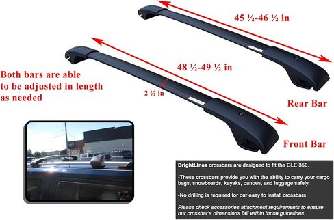BrightLines Customized Roof Rack Crossbars Compatible with 2015-2018 Mercedes Benz GLE 350 in Saudi Arabia