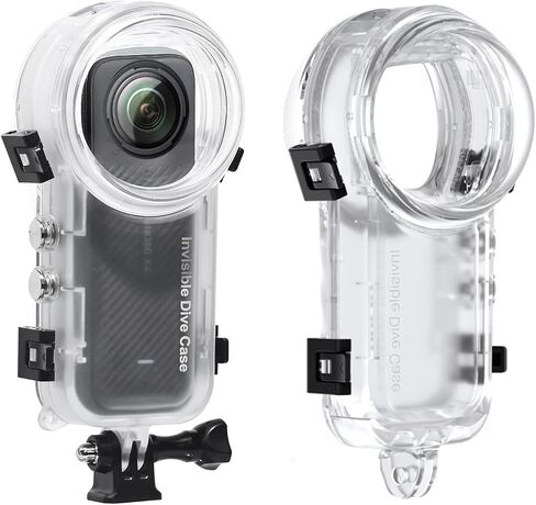 Invisible Dive Case for Insta360 X4, 50m (164ft) Waterproof Case Underwater Photography Housing Depth Protective Shell with Bracket for Insta360 X4 Accessories in Saudi Arabia