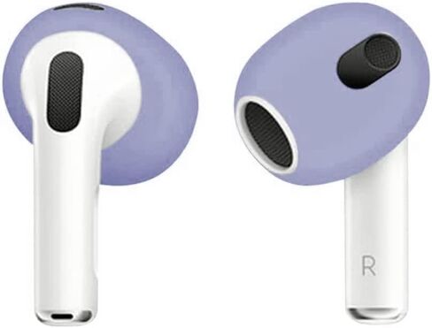 Fit in Case Ear Cover Eargel Ear Tips Compatible with AirPods 3, Anti Slip Earbud Covers Tips Compatible with AirPods 3, 6 Pairs White Black Clear Pink Purple Green in Saudi Arabia