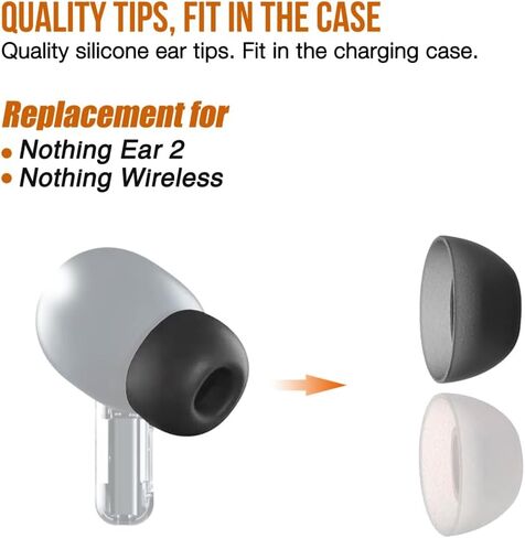استبدال أطراف الأذن لـ Nothing Ear 2 / Nothing Wireless Earbuds Earpad - أبيض in Saudi Arabia