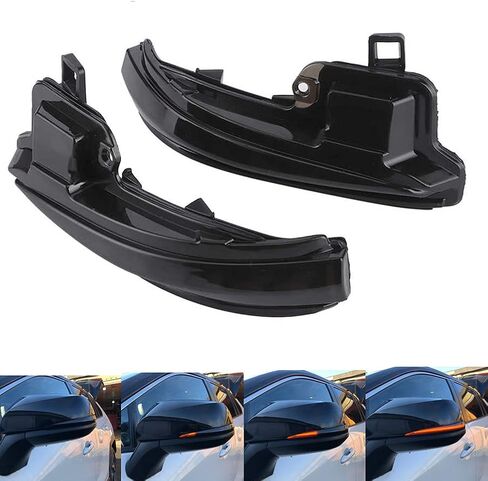 مؤشر LED متسلسل للمرآة الجانبية وامض شريط مؤشر ديناميكي متوافق مع Toyota Tacoma 2016-2021، RAV4 XA50 2019-2021، Highlander XU70 2020-2021 (عدسة مدخنة) in Saudi Arabia