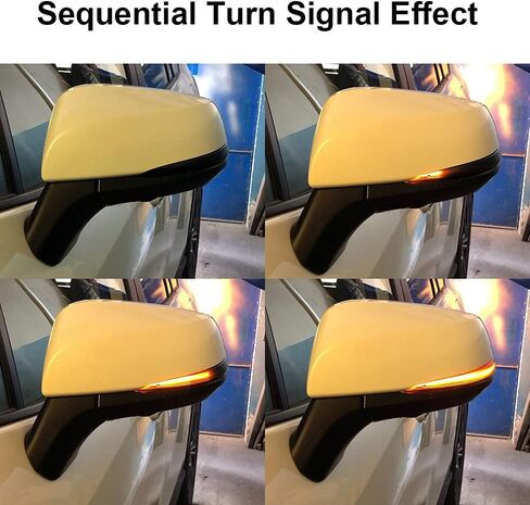 مؤشر LED متسلسل للمرآة الجانبية وامض شريط مؤشر ديناميكي متوافق مع Toyota Tacoma 2016-2021، RAV4 XA50 2019-2021، Highlander XU70 2020-2021 (عدسة مدخنة) in Saudi Arabia