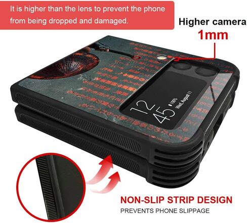 Case Compatible with Galaxy Z flip 3 5G Case,Samurai Galaxy Z flip 3 5G Cases Pattern for Boys Man,Anti-Scratch Shockproof Cover for Z flip 3 5G Case in Saudi Arabia