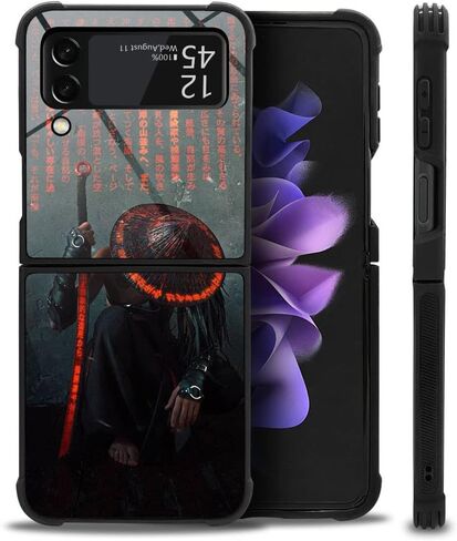 Case Compatible with Galaxy Z flip 3 5G Case,Samurai Galaxy Z flip 3 5G Cases Pattern for Boys Man,Anti-Scratch Shockproof Cover for Z flip 3 5G Case in Saudi Arabia