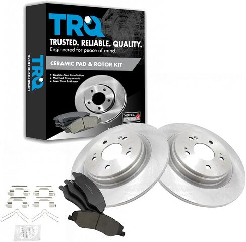 TRQ Rear Ceramic Brake Pads & Rotors Kit Compatible with 2018-2020 Honda Odyssey in Saudi Arabia