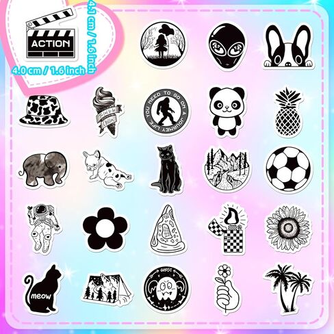 100 قطعة من الملصقات الجمالية باللونين الأحمر والأسود، حزمة ملصقات VSCO من الفينيل المقاوم للماء لليوميات، زجاجة مياه، كمبيوتر محمول، قارورة مائية، لوح التزلج، كمبيوتر للمراهقات والفتيات البالغات in Kuwait