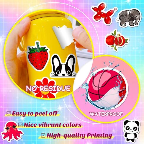 100 قطعة من الملصقات الجمالية باللونين الأحمر والأسود، حزمة ملصقات VSCO من الفينيل المقاوم للماء لليوميات، زجاجة مياه، كمبيوتر محمول، قارورة مائية، لوح التزلج، كمبيوتر للمراهقات والفتيات البالغات in Kuwait