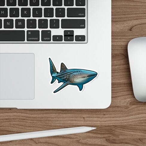 Whale Shark Sticker | Vinyl Stickers & Waterproof Decals | Assorted Aesthetic Stickers for Laptops, Water Bottles, Phones & More | Cool Stickers for Adults, Teens | 1 Pack (4 x4x0.1") in Saudi Arabia
