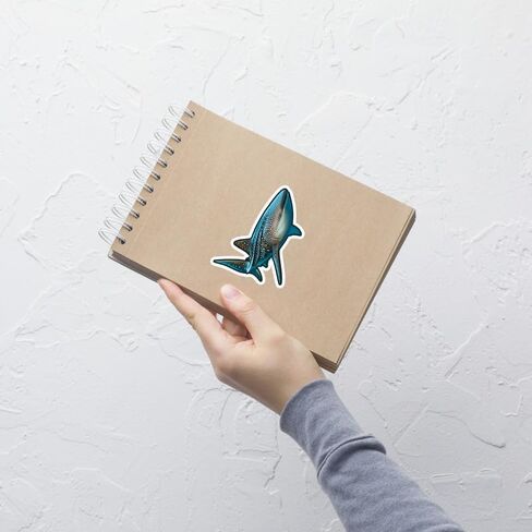 Whale Shark Sticker | Vinyl Stickers & Waterproof Decals | Assorted Aesthetic Stickers for Laptops, Water Bottles, Phones & More | Cool Stickers for Adults, Teens | 1 Pack (4 x4x0.1") in Saudi Arabia