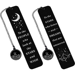 Inspirational Bookmark Gifts to The Star Who Listen Bookmark for Women Men Book Fans Bookish Bookworm Nerds, Christmas Stocking Stuffers for Women, Fantasy Bookmark for Bookaholic Women