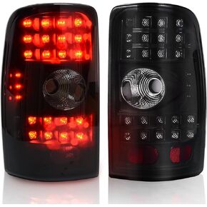 DWVO LED Tail Lights Assembly Compatible with Chevy Suburban 2001 2002 2003 2004 2005 2006, Chevrolet Tahoe GMC Yukon (XL) 02 03 04 05 06 Replacement Taillights Tail Lamp(Not Compatible w/Barn Doors)