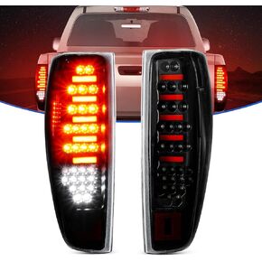 LED Tail Light Fit for Chevy Colorado/for GMC Canyon 2004-2012, Rear Brake Lamp Taillight Assembly, Black Housing Clear Lens