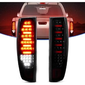 ضوء خلفي LED مناسب لسيارة Chevy Colorado/GMC Canyon 2004-2012، مجموعة الضوء الخلفي لمصباح الفرامل الخلفية، عدسة شفافة مبيت أسود