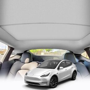 مظلة سقف لسيارة تسلا موديل Y 2020-2024، عازل للنافذة الأمامية والخلفية للحماية من الأشعة فوق البنفسجية موديل Y، مظلة شمسية، لا ترهل، لا فجوات، تتكامل مع اللون الداخلي الأصلي للسيارة. in Kuwait