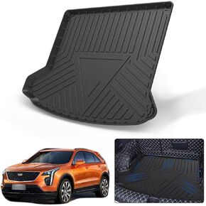 Cargo Liner for 2021 XT4 - Black TPO All Weather Heavy Duty Waterproof Rear Cargo Tray Trunk Floor Mat Protector Compatible with 2019-2023 Cadillac XT4