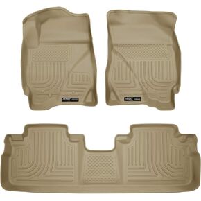 Husky Liners Weatherbeater Floor Mats | Fits 2009 - 2012 Ford Escape, 2009 - 2011 Mazda Tribute/Mercury Mariner | Front & 2nd Row, 3-pc Black - 98351
