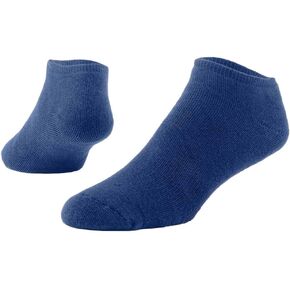Maggies Organics Cotton Footie Socks - Long Lasting Solid Colors Thick Cushion Ankle for Extra Protection Soft Plush/Navy