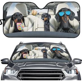 Labrador Retriever Car Windshield Sunshade, Automotive Interior Protection Sun Visor, Sun Heat Glare Rays Reflective Blocker, Vehicle Front Window Sunshade, Universal