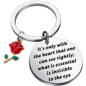 Prince Quote Keychain What Is Essential Is Invisible To The Eye Inspirational Gift