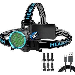 1800 Lumen Light Weight Bright Headlamp with 7 Modes Motion Sensor Function, Fast-charging Head Lamp Rechargeable, IP67 Waterproof Headlight & 90° Adjustable Angle For Outdoor Camping Running Hiking