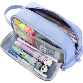Large Capacity Pencil Case Office Supplies Double Layer Pencil Pouch Aesthetic Pen Bag Multifunction Organizer Box Back to School Supplies for Boys Girls College Students