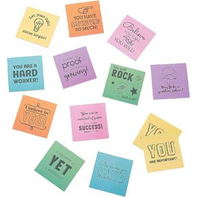Mini Sticky Notes - Positive - 12 Pieces - Educational and Learning Activities for Kids